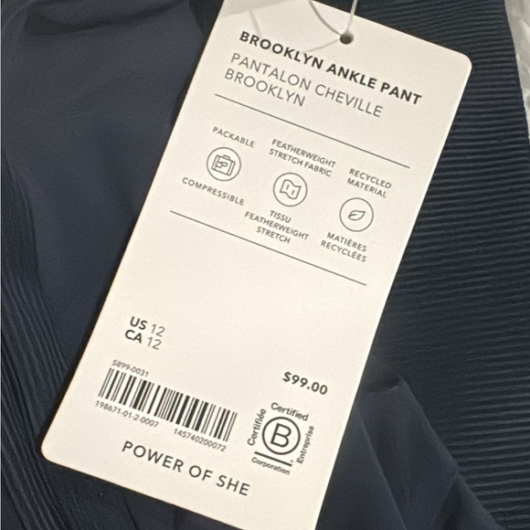 Athleta Brooklyn Mid Rise Ankle Pant // Navy #198671 - Picture 15 of 16